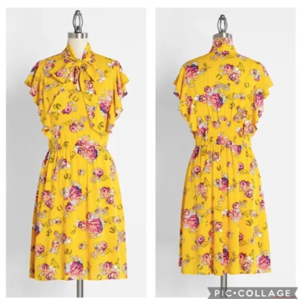ModCloth Yellow Down-home Darling Dress NWT